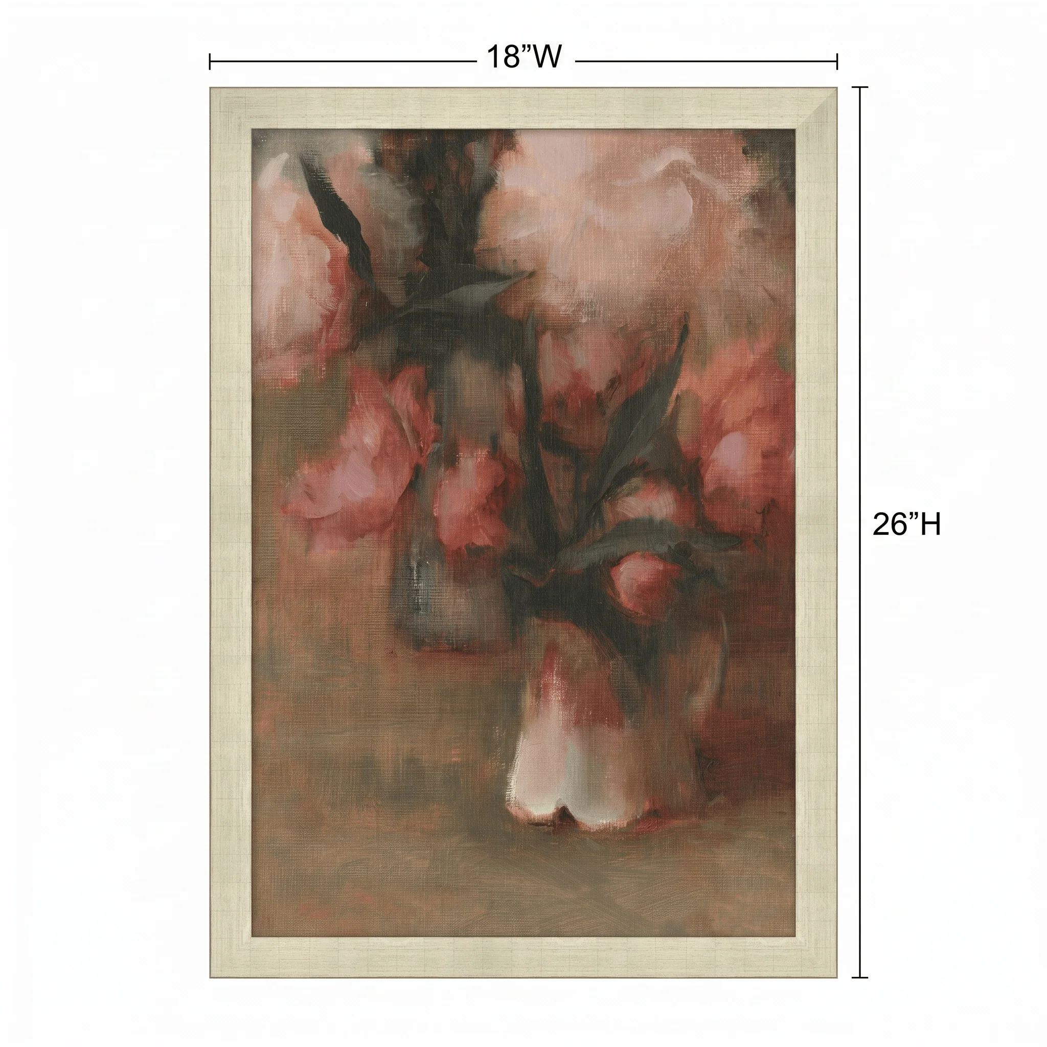 H Potter Stormlight and Peonies Canvas Wall Art - Image 2