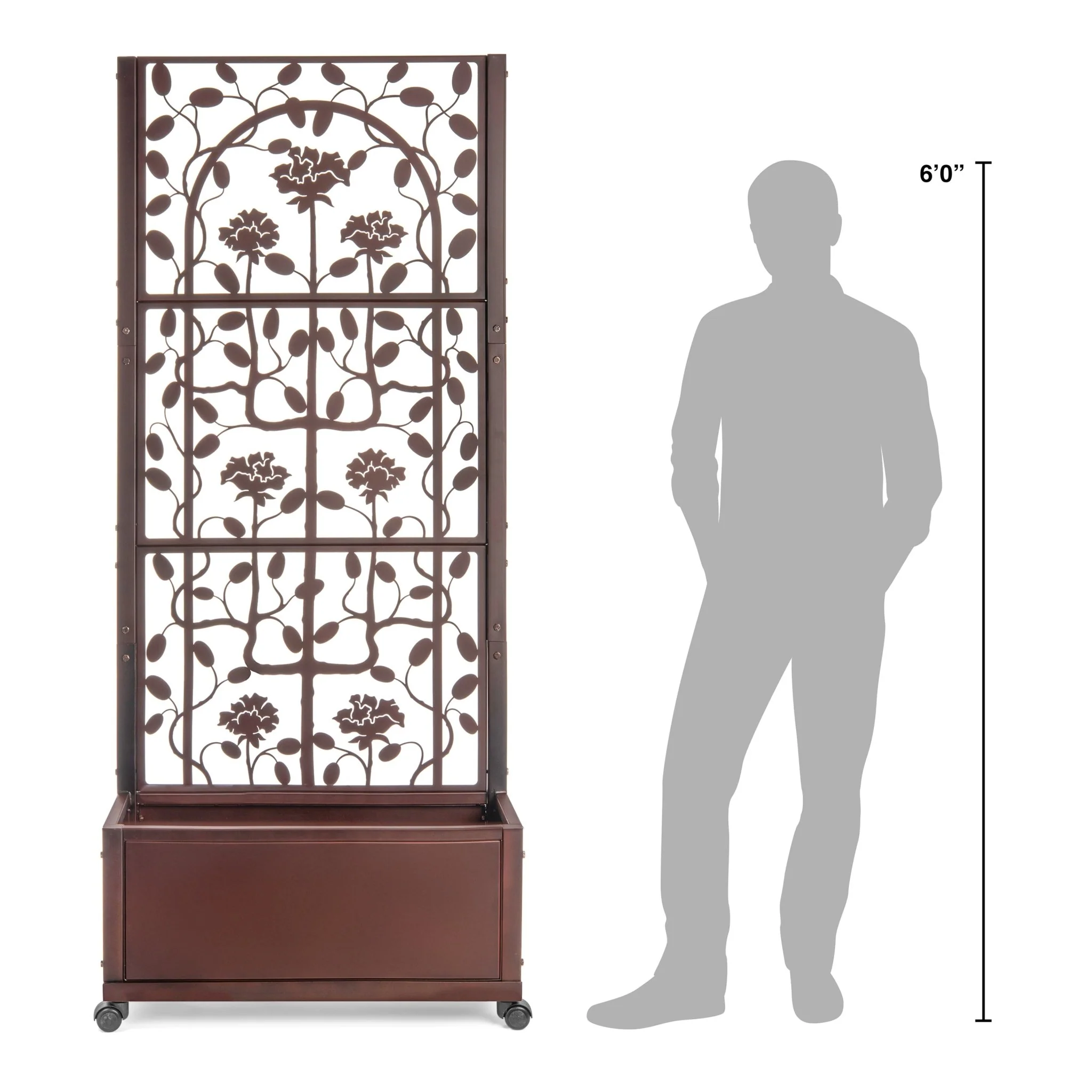 H Potter Camden Trellis Planter - Mahogany Finish - Patio Deck Balcony - Image 13