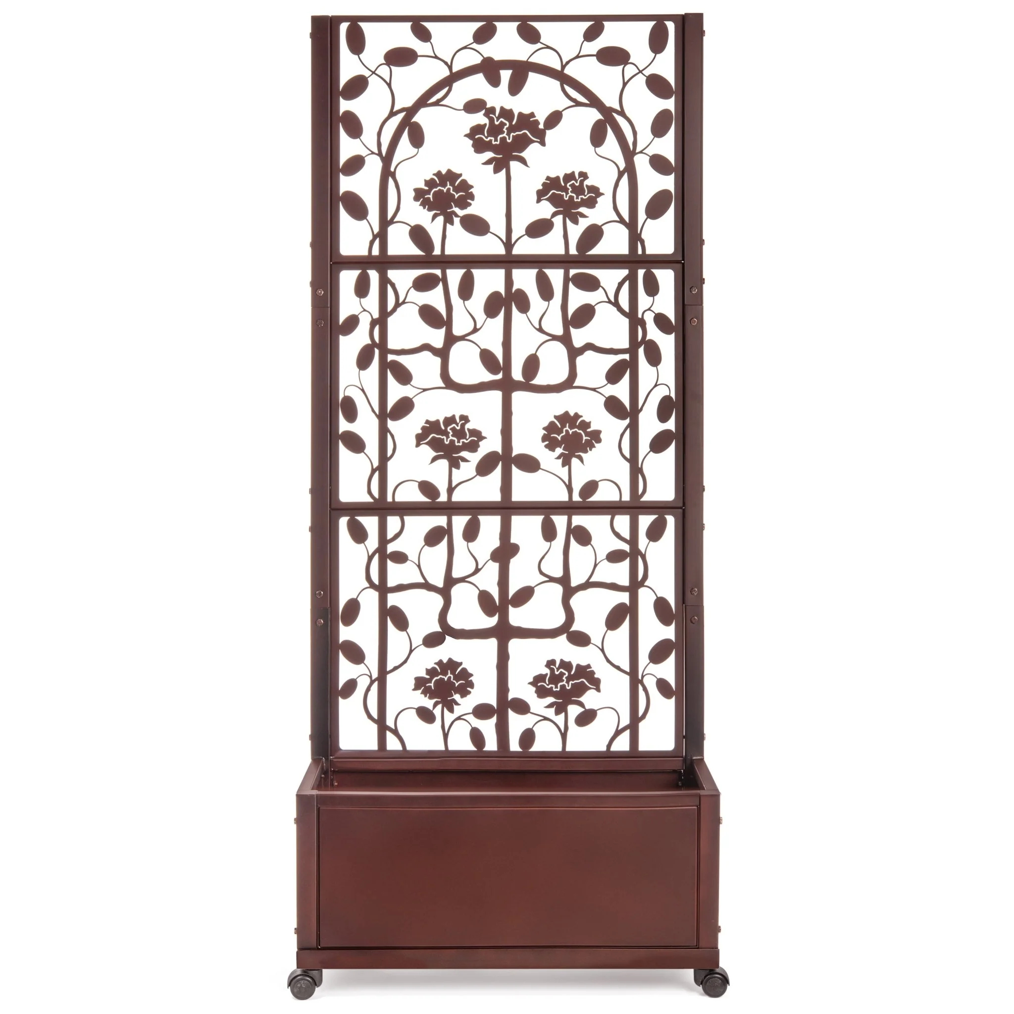 H Potter Camden Trellis Planter - Mahogany Finish - Patio Deck Balcony - Image 9