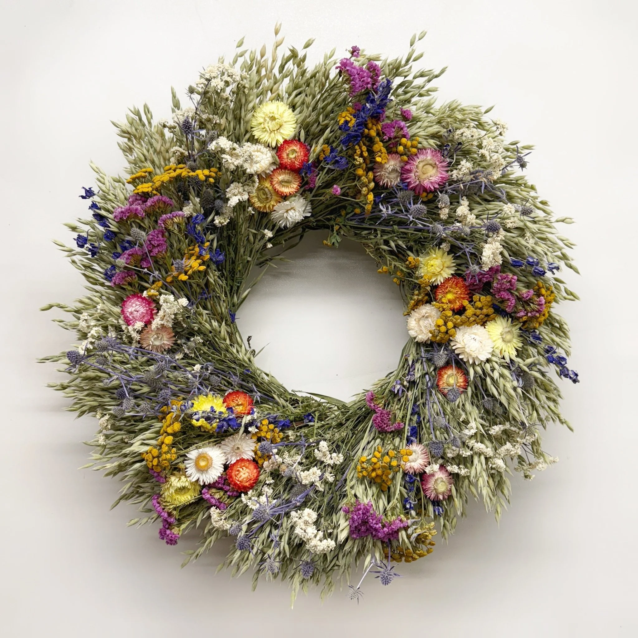 H Potter Vintage Garden Dried Wreath – Spring Botanical Wreath