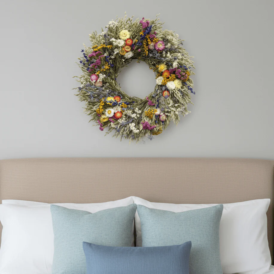 H Potter Vintage Garden Dried Wreath – Spring Botanical Wreath - Image 2