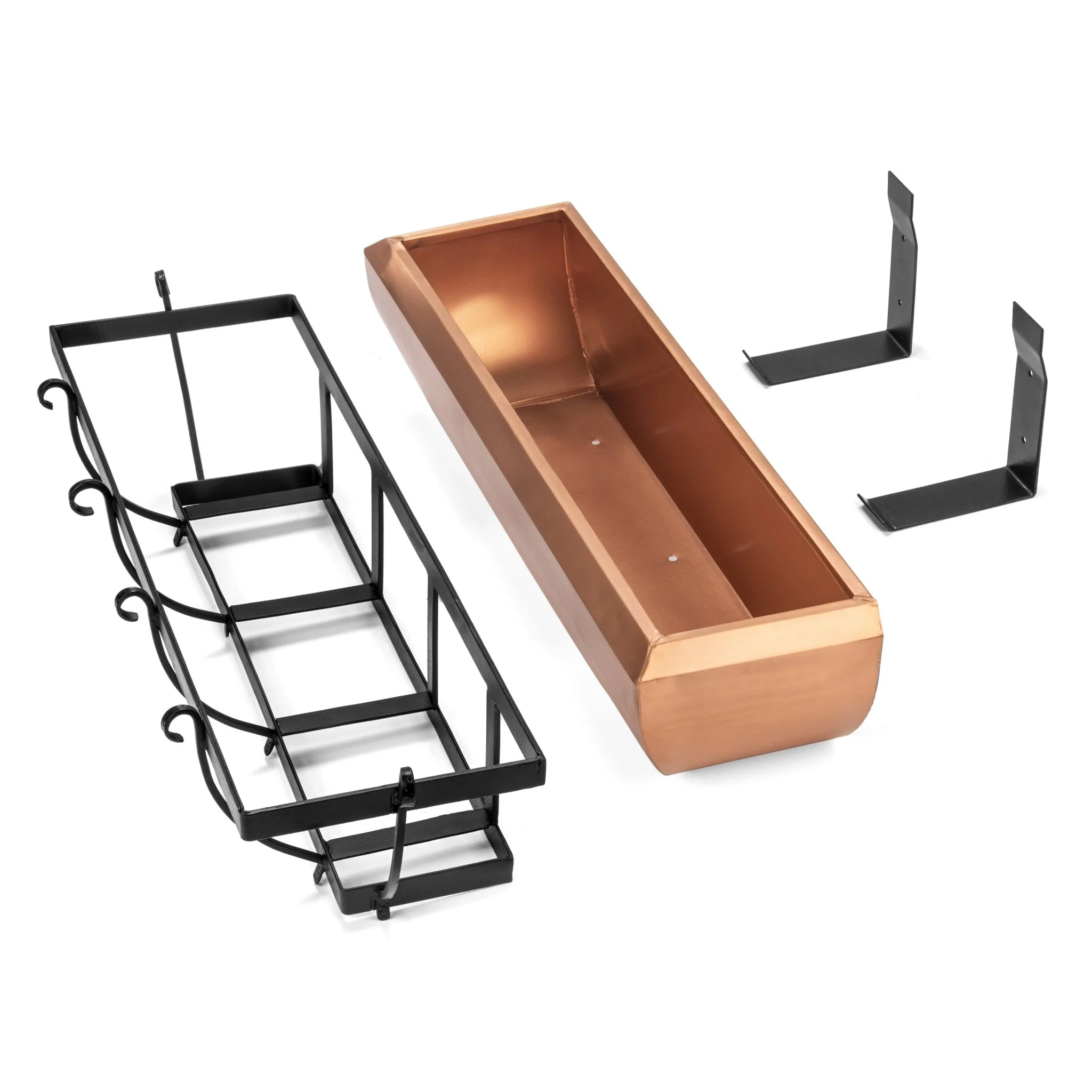 30-Inch Solid Copper Window Box with Metal Frame | Model GAR134 - Image 3