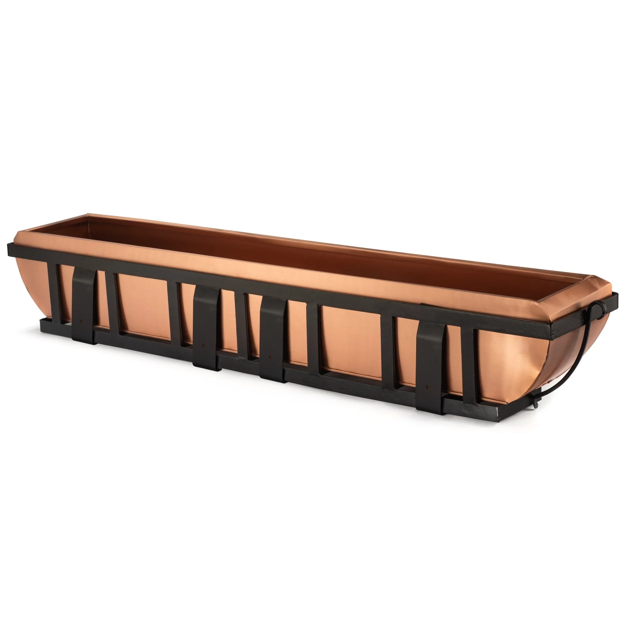 48-Inch Solid Copper Window Box with Welded Iron Frame | Model GAR134B - Image 4