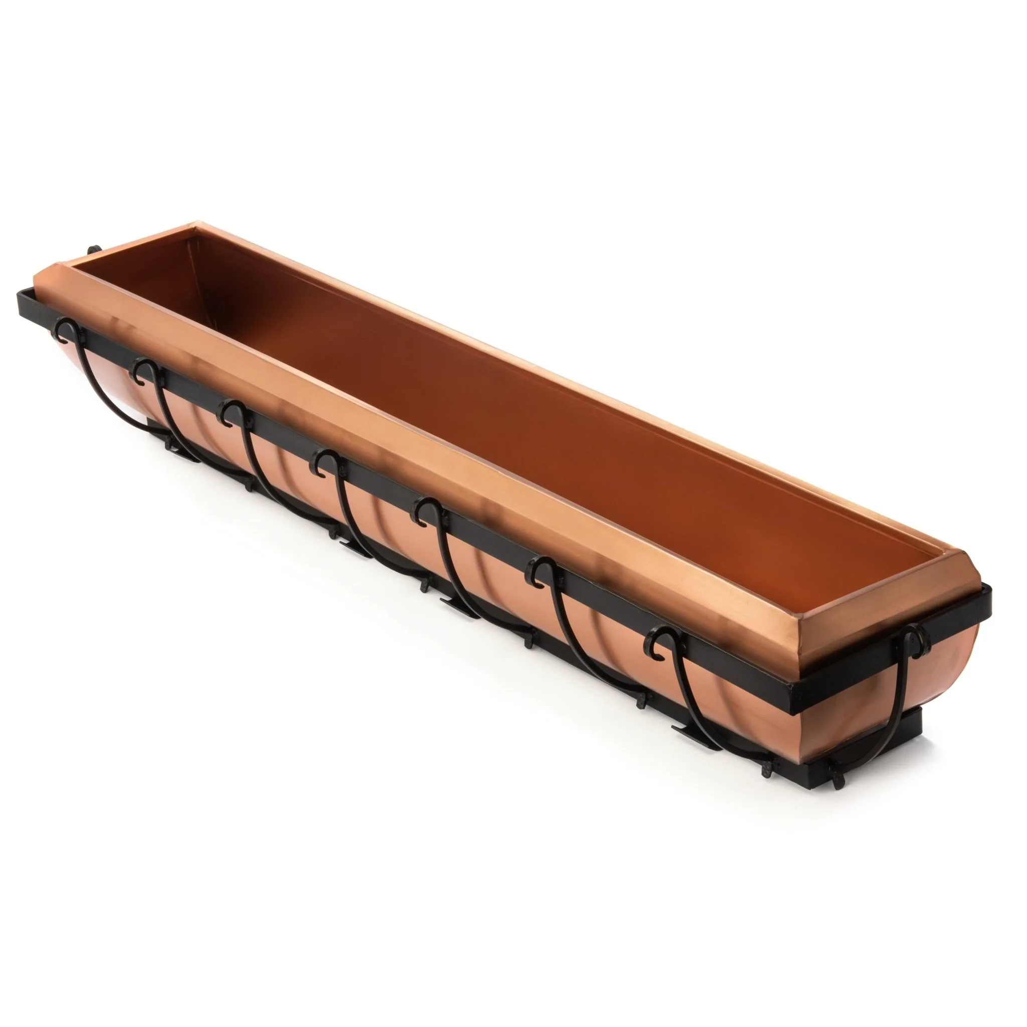 48-Inch Solid Copper Window Box with Welded Iron Frame | Model GAR134B - Image 7