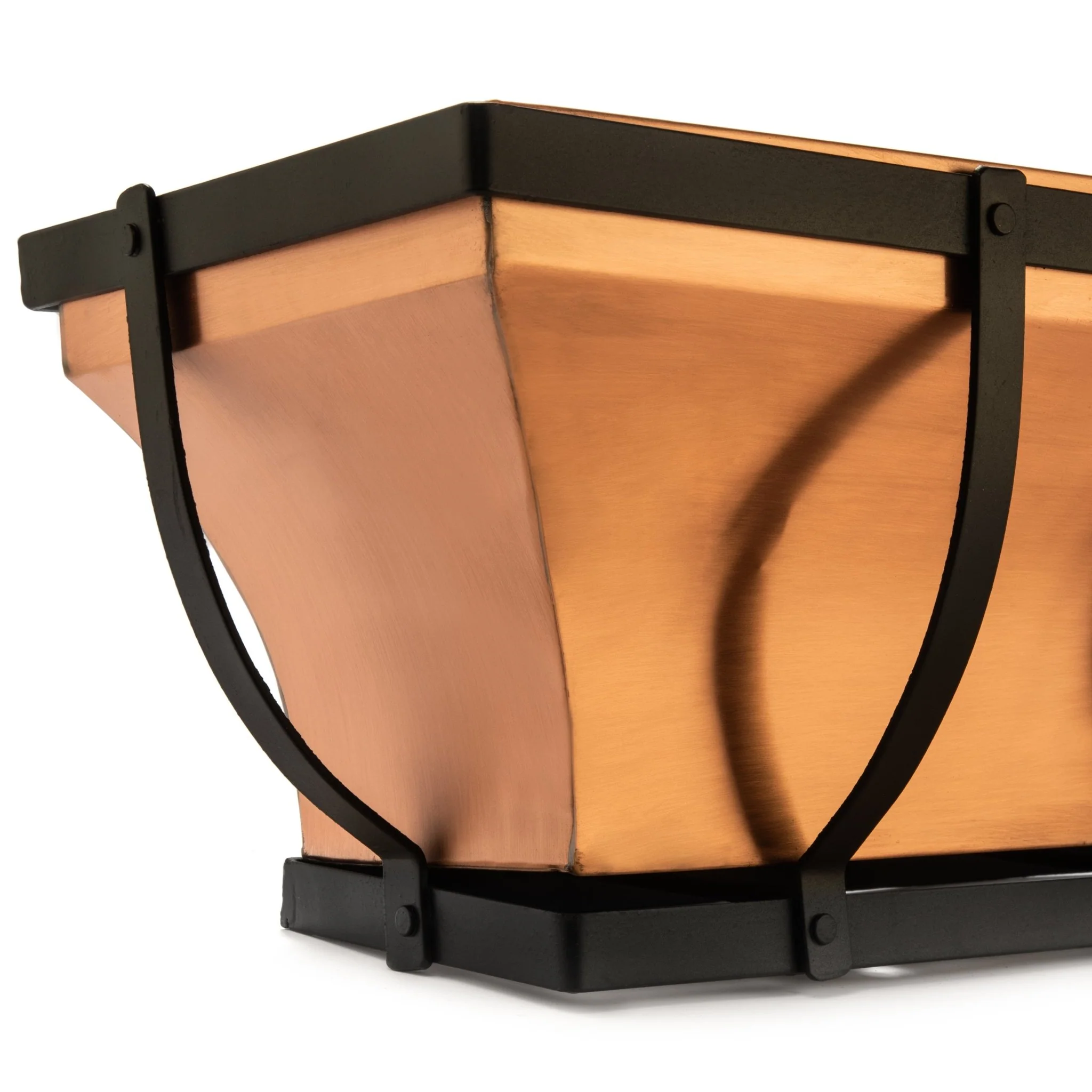 48-Inch Real Copper Window Box Planter with Metal Frame - Image 7