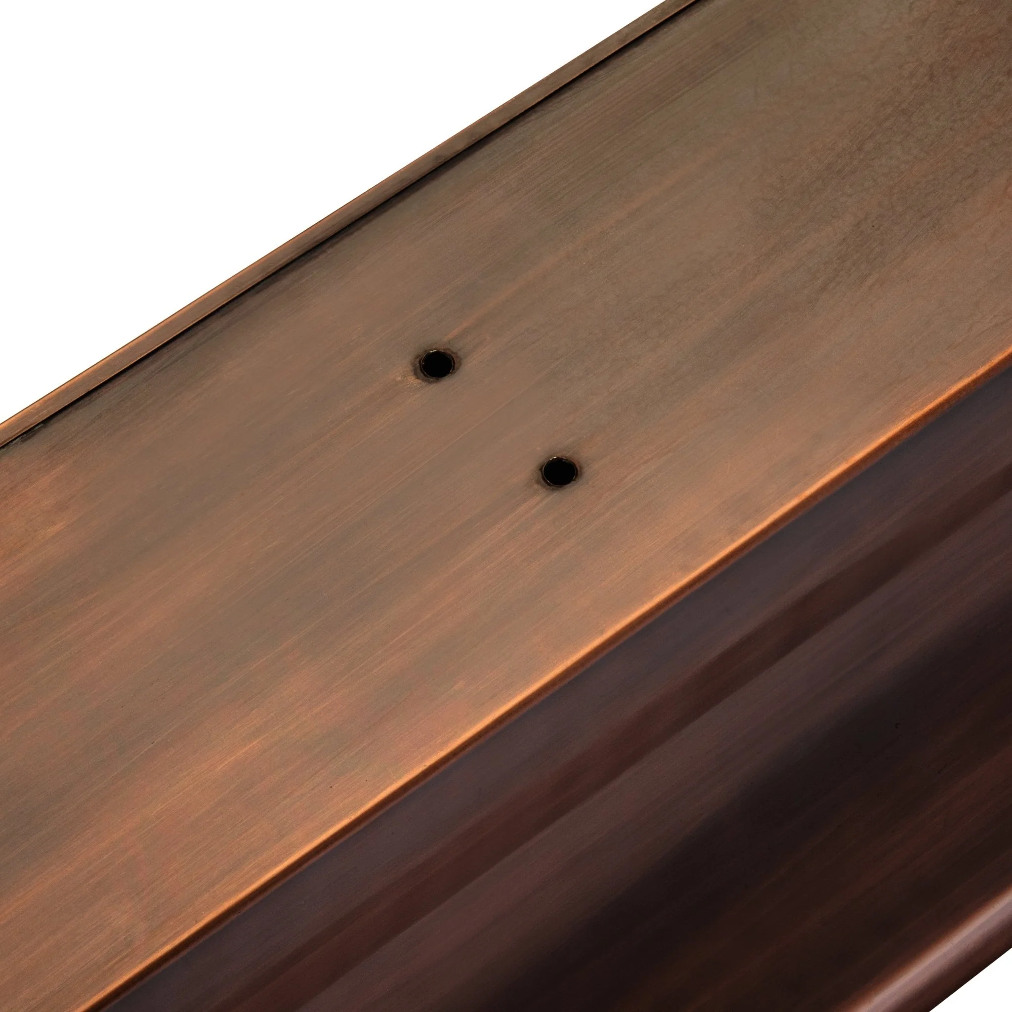 48-Inch Flared Antique Copper Window Box with Scrolled Frame - Image 7
